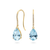 Aquamarine & Diamond Earrings (18ct) - Dracakis Jewellers